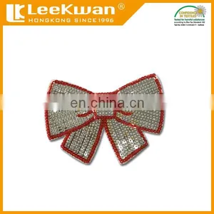 Cheap Butterfly Bow Tie Sequins Bead Applique Patch for Clothing Accessories , Flower Sequin Badge thumbnail-1