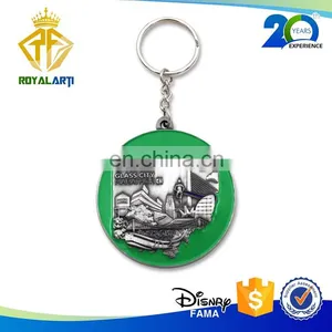 3D Custom Airplane Metal Keychain in Silver Finishing thumbnail-5