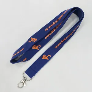 Promotional Custom Thick Unique Logo Cotton Lanyard With Metal Hook thumbnail-2