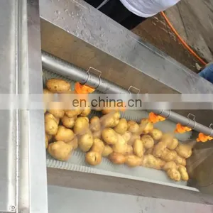 Automatic Vegetable Fruit Brush Cleaning Peeling Machine thumbnail-3