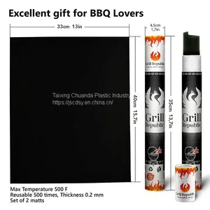 FDA SGS Tested PTFE Non-Stick Mesh Grill BBQ Cooking Mat BBQ Grill Mat thumbnail-5