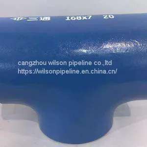 S235JR Seamless Carbon Steel Sch5-sch160 Straight Tee Butt Welding Fittings for Factory Supplier thumbnail-2