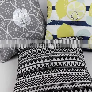 Printed Cushion Garden Waterproof Outdoor Throw Pillows Cushion Covers for Tent Park Couch thumbnail-1