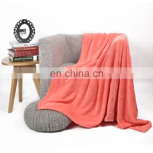 Stars Printed Red Coral Fleece Blankets Air-Conditioned Lively Office Nap Cover Fleece Blanket/Throw thumbnail-4