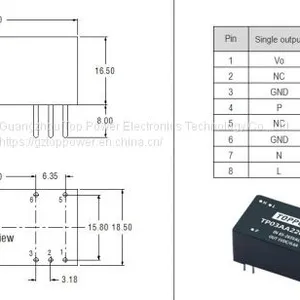 230v ac 24v Converter 3KV Isolation Wide Input AC/DC Converters Board Mount Encapsulated Power Supply thumbnail-2