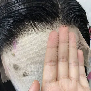 KHH Wholesale Brazilian Straight With Pre Plucked Hairline for Black Women, Lace Front Human Hair Wigs thumbnail-3