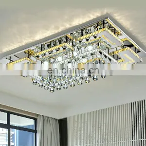 Factory Stock Modern Minimalist Ceiling Lamp Crystal Rectangular Lamp for Bedroom thumbnail-4