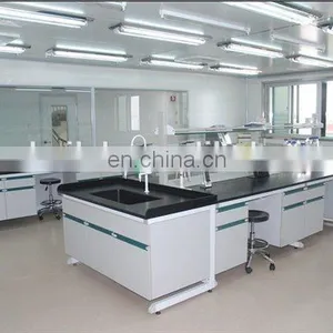 Electrical Test Bench Steel Wood Laboratory Island Bench Table thumbnail-2