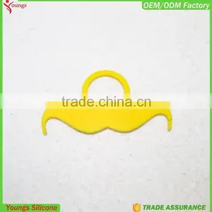 Promotion Identification Silicone Beard Wine Glass Marker/Wine Glass Charms/Plastic Glass Clip thumbnail-3