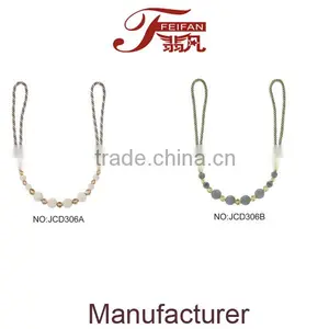 JCB303 Metal Curtain Tiebacks Wall Hook Handmade Curtain Tassels thumbnail-6