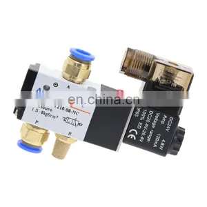 Compressor Accessories Fitting Single Coil 2 Position 5 Way Pneumatic Solenoid Valve 4v210-08 4H210-08 3V210 12V 24V 110V 220V thumbnail-4