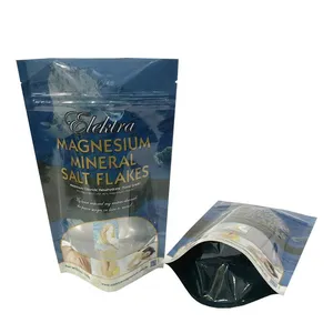 Resealable Heat Seal Foil Bath Salt Packaging / Himalayan Salt Bag With Window thumbnail-1