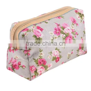 High Quality Printed Canva Cheap Wholesale Makeup Bags,funky Cosmetic Bag as Makeup Bag,makeup Bag Natural for Travel thumbnail-3
