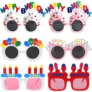 Factory Price Hot Selling Plastic Birthday Glasses for Children's Party Photo Props thumbnail-1