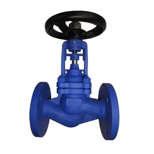 DIN PN16 PN25 WCB Cast Steel Ductile Iron GG25 GGG50 Flange End Bellows Seal Globe Valve thumbnail-1
