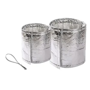 High-density Flame Retardant Smoke Flue Insulation Cotton Aluminum Foil Wrapped Exhaust Pipe Insulation Cotton thumbnail-3