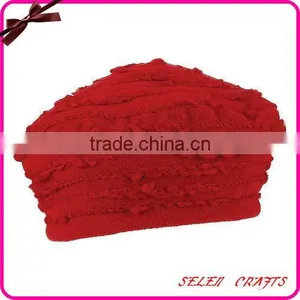 Fashion Lady's Red Arctic Circle Beret Hat thumbnail-1