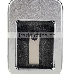 Golden Silver Slim Custom 2gb Metal Usb Pen Drive Giveaway Gift Usb Flash Drive thumbnail-2
