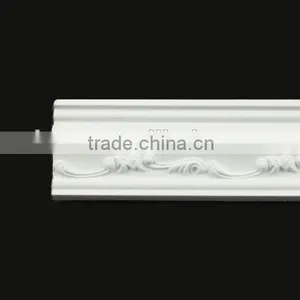 European- Style Architectural Decorative PU Carving Cornice Mouldings thumbnail-1