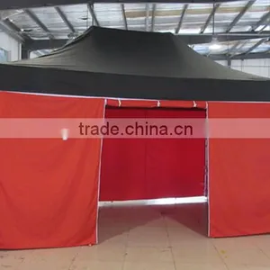 3m X4.5m Small Hexagon Folding Gazebo With Window and Door Walls thumbnail-3