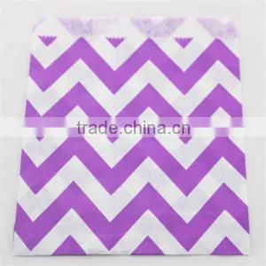 Eco-friendly Purple Chevron Party Favor Bags Candy Bags thumbnail-1
