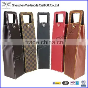 2015 New Design Promotion Pretty Faux Leather Wine Carrier thumbnail-1