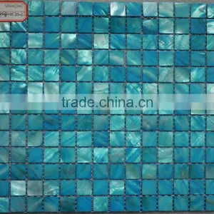 Cheap Dyed Blue Mother of Pearl Mosaic thumbnail-1