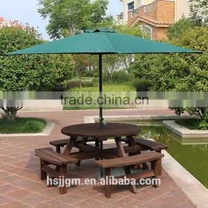 Outdoor Wooden Antique Picnic Table thumbnail-1