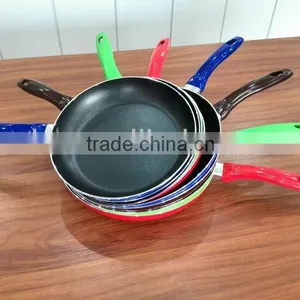 High Quality Colorful Aluminum Nonstick Cooking Pan Frying Pan Set Skillet Pizza Pan Egg Pan thumbnail-3