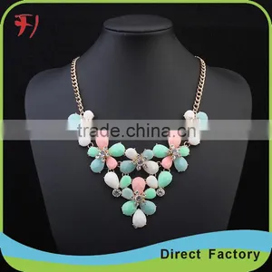 Vintage Big Flower Fashion Necklace Europe and the United States Girls Necklace Jewelry Wholesale thumbnail-1