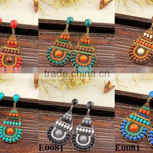 2016Fashion Drop Gemstone Restore Ancient Ways Earring E0081 thumbnail-2