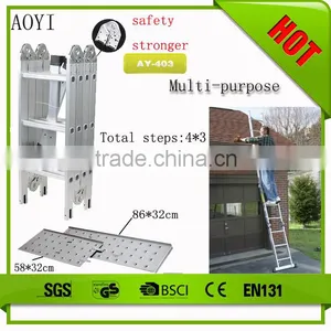 YK New Customizable Camping Folding Aluminum Ladder With EN131 thumbnail-1
