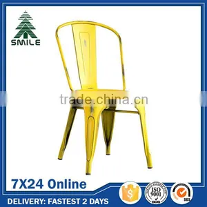 Cheap Metal Chairs Stackable Bar Bistro Steel Chairs For Sale thumbnail-6