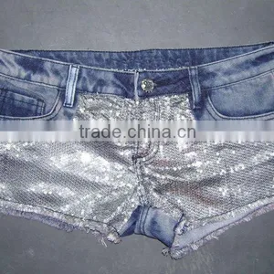 Newest Ladies Shorts With Shiny Beaded (DS120164) thumbnail-1
