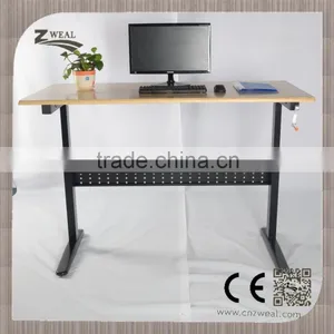 Healthy Desktop Hand Crank Height Adjustable Sit to Stand up Desk thumbnail-1