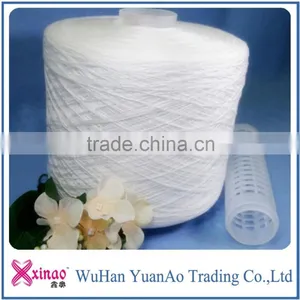 Hot Sell Undyed Ne 20s-60s Polyester Ring Spun Yarns thumbnail-1