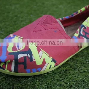The Letter Printing Leisure Canvas Stock Shoes thumbnail-3