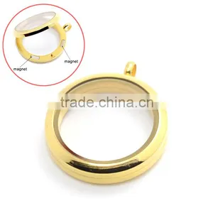 2015 Fashion 20mm/25mm/30mm Round Plain Stainless Steel Photo Glass Memory Floating Charm Locket thumbnail-6