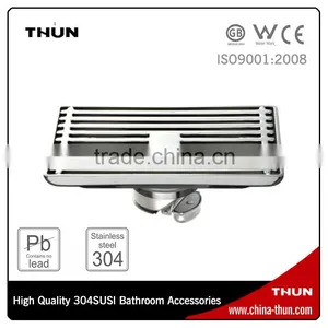 THUN Factory Stainless Steel Brushed Linear Shower Drain thumbnail-1