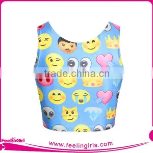 Fast Delivery no Moq Sexy Custom Printed Crop Tops for Women thumbnail-1