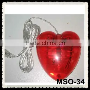 Unique Design Wired Mouse Heart Shape Ergonomic Mouse thumbnail-1