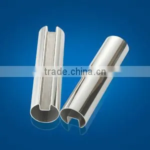 Stair Railing Stainless Steel Slotted Tube for 16mm Glass thumbnail-2