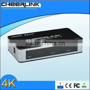 2015 Best Selling 1-In 2-Out HDMI Splitter Full 2160P HDMI V1.4 HDMI Splitter 1*2 With Remote Control - Black thumbnail-1