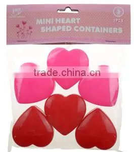 Valentine's Day Mini Plastic Heart Shape Containers thumbnail-1