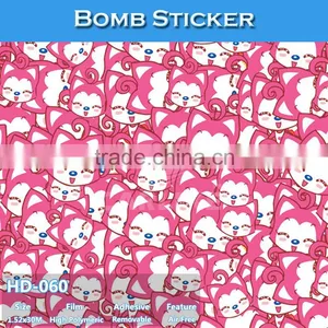 HD-058 Air Bubble Free Fashion Full Color Printing Car Bomb Sticker thumbnail-3