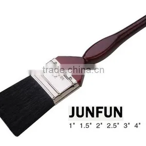 Green Wooden Handle Painting Brush Stainless Steel Ferrule Painting Brush thumbnail-1