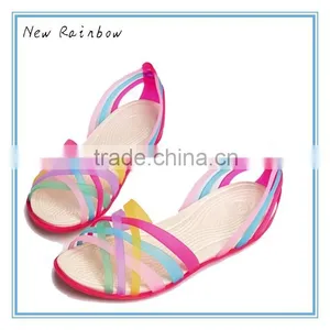 New Fashion Ladies Crystals Jelly Shoes thumbnail-1