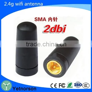2.4ghz Wifi Antenna 2dbi SMA Plug Goldplated Connector Rubber Antenna Mini 27mm thumbnail-1