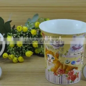 14OZ Pussy Cat Fully Decal Printed Ceramic Cup, Shiny Surface New Bone China Coffee Cup, KL5001-10699 thumbnail-1