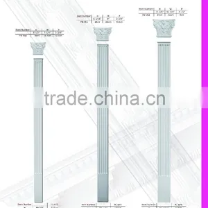 2015 High Quality Good Price Beautiful New Modern Luxury pu Decorative Pillar Moulding thumbnail-1